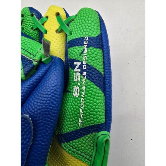 Franklin Air Tech Sports Youth Baseball Glove Blue/Green/Yellow 9" Performance D - Picture 4 of 4